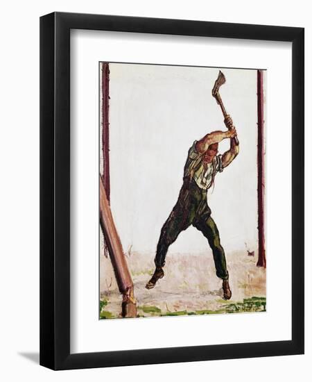 Woodcutter, 1910-Ferdinand Hodler-Framed Giclee Print