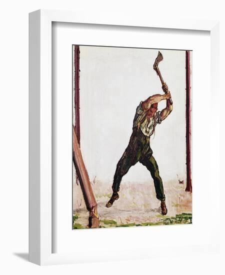 Woodcutter, 1910-Ferdinand Hodler-Framed Giclee Print