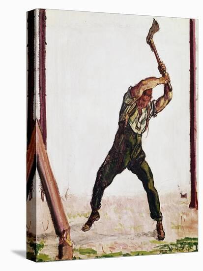 Woodcutter, 1910-Ferdinand Hodler-Stretched Canvas