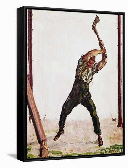 Woodcutter, 1910-Ferdinand Hodler-Framed Stretched Canvas