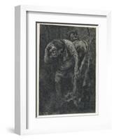 Woodcutter Keeps Prudently out of the Way of Some Very Large Trolls-Erik Werenskjold-Framed Photographic Print