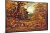 Woodcutters in a Forest Valley, 1850 (Oil on Canvas)-John Linnell-Mounted Giclee Print