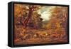 Woodcutters in a Forest Valley, 1850 (Oil on Canvas)-John Linnell-Framed Stretched Canvas