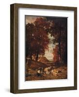 'Woodcutters', late 1840s, (c1915)-Constant Troyon-Framed Giclee Print