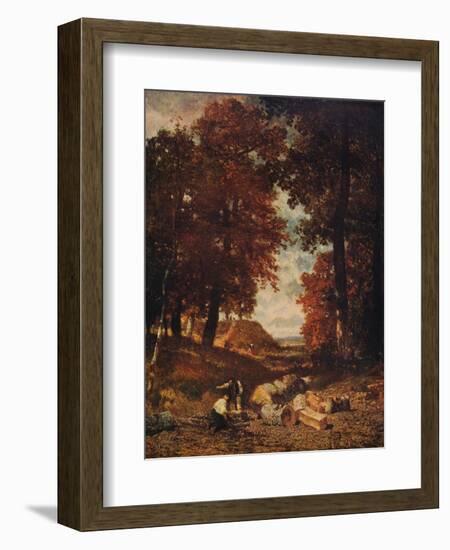 'Woodcutters', late 1840s, (c1915)-Constant Troyon-Framed Giclee Print