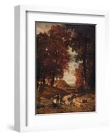 'Woodcutters', late 1840s, (c1915)-Constant Troyon-Framed Giclee Print