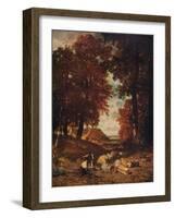 'Woodcutters', late 1840s, (c1915)-Constant Troyon-Framed Giclee Print