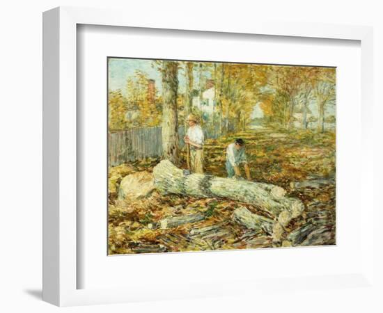 Woodcutters (The Old Elm)-Childe Hassam-Framed Giclee Print