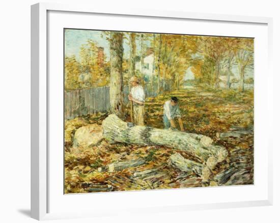 Woodcutters (The Old Elm)-Childe Hassam-Framed Giclee Print