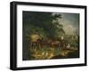 Woodcutters with their Cart Resting in a Woodland Glade-Francis Wheatley-Framed Giclee Print