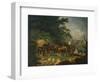 Woodcutters with their Cart Resting in a Woodland Glade-Francis Wheatley-Framed Giclee Print