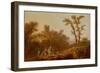 Wooded Hilly Landscape with Peasants-Jean Baptiste Pillement-Framed Giclee Print