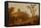 Wooded Hilly Landscape with Peasants-Jean Baptiste Pillement-Framed Stretched Canvas