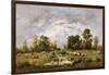 Wooded Landscape, 1870 (Oil on Canvas)-Narcisse Virgile Diaz de la Pena-Framed Giclee Print