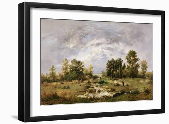 Wooded Landscape, 1870 (Oil on Canvas)-Narcisse Virgile Diaz de la Pena-Framed Giclee Print