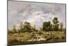 Wooded Landscape, 1870 (Oil on Canvas)-Narcisse Virgile Diaz de la Pena-Mounted Giclee Print