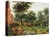 Wooded Landscape, C.1690-1700-Jan Van Der Heyden-Stretched Canvas