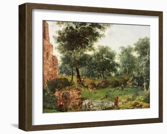 Wooded Landscape, C.1690-1700-Jan Van Der Heyden-Framed Giclee Print