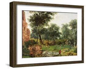 Wooded Landscape, C.1690-1700-Jan Van Der Heyden-Framed Giclee Print