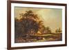 Wooded Landscape near Iver, Uxbridge, 1825-1850 (Oil on Panel)-Patrick Nasmyth-Framed Giclee Print