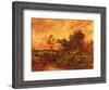 Wooded Landscape with a Faggot Gatherer-Pierre Etienne Theodore Rousseau-Framed Giclee Print