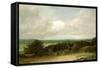 Wooded Landscape with a Ploughman-John Constable-Framed Stretched Canvas