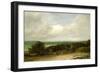 Wooded Landscape with a Ploughman-John Constable-Framed Giclee Print