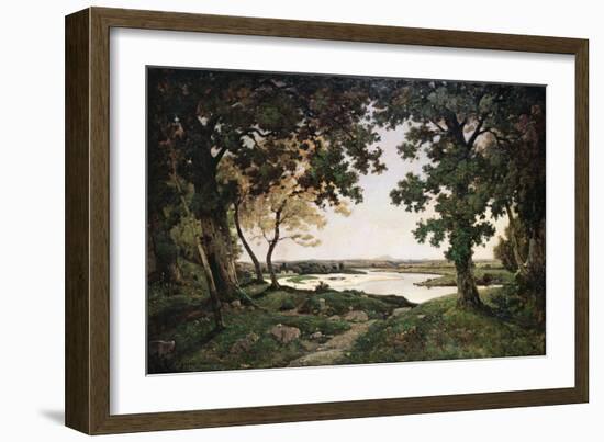 Wooded Landscape with a Sandy River, 1882-Henri-Joseph Harpignies-Framed Giclee Print
