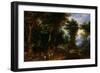 Wooded Landscape with Abraham and Isaac, 1599-Jan Brueghel the Elder-Framed Giclee Print