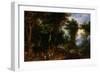 Wooded Landscape with Abraham and Isaac, 1599-Jan Brueghel the Elder-Framed Giclee Print