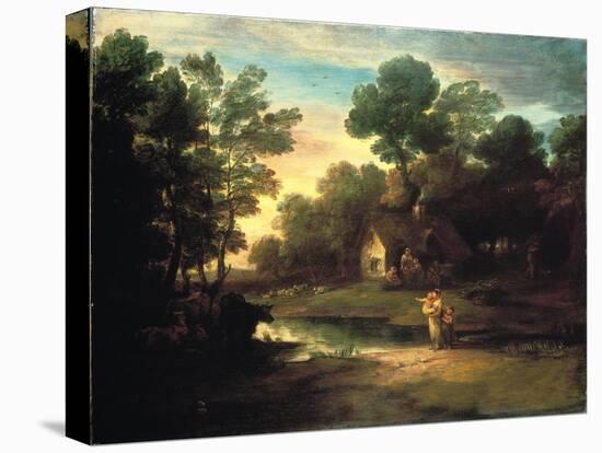 Wooded Landscape with Cattle by a Pool, 1782-Thomas Gainsborough-Stretched Canvas