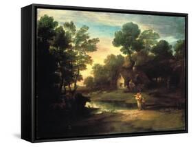 Wooded Landscape with Cattle by a Pool, 1782-Thomas Gainsborough-Framed Stretched Canvas