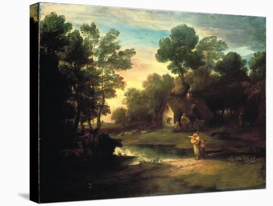 Wooded Landscape with Cattle by a Pool, 1782-Thomas Gainsborough-Stretched Canvas