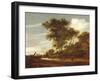 Wooded landscape with children playing on the road by a cottage, 1658-Salomon van Ruisdael or Ruysdael-Framed Giclee Print