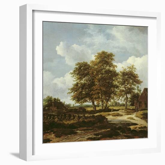 Wooded Landscape with Cornfields, C.1655-60-Jacob Isaaksz. Or Isaacksz. Van Ruisdael-Framed Giclee Print