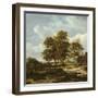 Wooded Landscape with Cornfields, C.1655-60-Jacob Isaaksz. Or Isaacksz. Van Ruisdael-Framed Premium Giclee Print