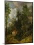 Wooded Landscape with Country House and Two Figures, C.1752-Thomas Gainsborough-Mounted Giclee Print