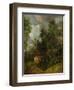 Wooded Landscape with Country House and Two Figures, C.1752-Thomas Gainsborough-Framed Giclee Print