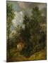 Wooded Landscape with Country House and Two Figures, C.1752-Thomas Gainsborough-Mounted Giclee Print