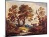 Wooded Landscape with Cows, C.1795-Gainsborough Dupont-Mounted Giclee Print
