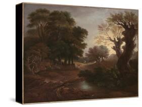 Wooded Landscape with Drover and Cattle and Milkmaids, C.1772-Thomas Gainsborough-Stretched Canvas