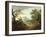 Wooded Landscape with Figures, Bridge, Donkeys, Distant Buildings and Mountain-Thomas Gainsborough-Framed Giclee Print