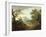 Wooded Landscape with Figures, Bridge, Donkeys, Distant Buildings and Mountain-Thomas Gainsborough-Framed Giclee Print
