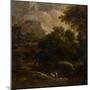 Wooded landscape with figures by Thomas Barker-Thomas Barker-Mounted Giclee Print