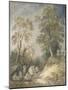 Wooded Landscape with Gypsy Encampment, C.1760-65 (W/C and Gouache over Pencil and Chalk on Paper)-Thomas Gainsborough-Mounted Giclee Print