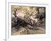 Wooded Landscape with Herdsman and Cattle, C.1775-Thomas Gainsborough-Framed Giclee Print