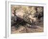 Wooded Landscape with Herdsman and Cattle, C.1775-Thomas Gainsborough-Framed Giclee Print