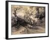 Wooded Landscape with Herdsman and Cattle, C.1775-Thomas Gainsborough-Framed Giclee Print