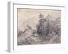 Wooded Landscape with Horse and Boy Sleeping, C.1757-Thomas Gainsborough-Framed Giclee Print