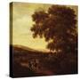Wooded Landscape with Huntsmen and Travellers on a Road-Joris Van Der Haagen-Stretched Canvas